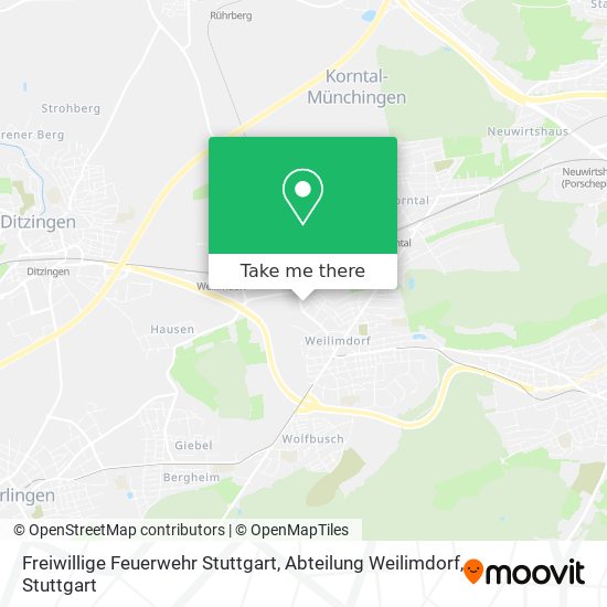 Freiwillige Feuerwehr Stuttgart, Abteilung Weilimdorf map
