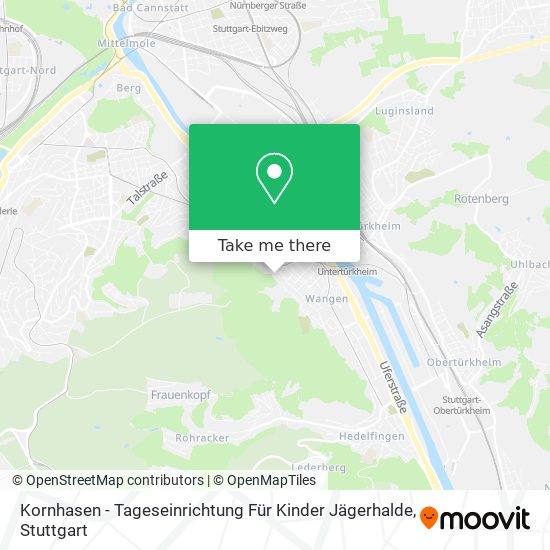 Карта Kornhasen - Tageseinrichtung Für Kinder Jägerhalde