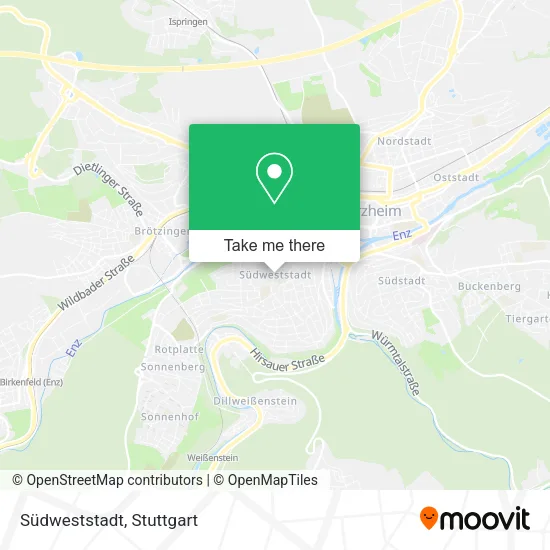 Карта Südweststadt