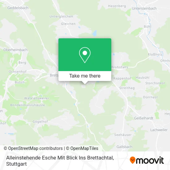 Карта Alleinstehende Esche Mit Blick Ins Brettachtal