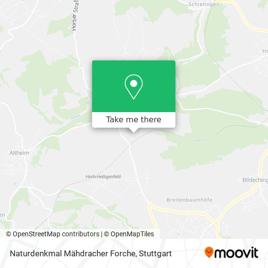 Naturdenkmal Mähdracher Forche map