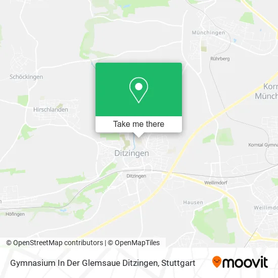 Карта Gymnasium In Der Glemsaue Ditzingen
