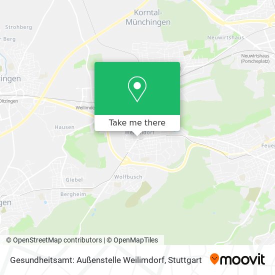 Gesundheitsamt: Außenstelle Weilimdorf map