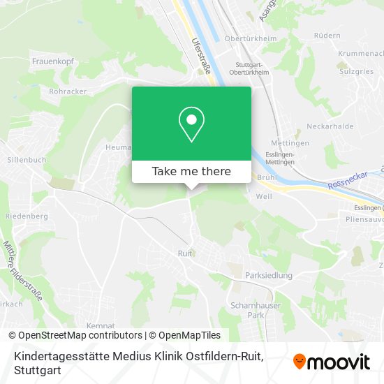 Карта Kindertagesstätte Medius Klinik Ostfildern-Ruit