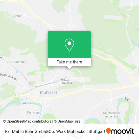 Карта Fa. Mahle Behr Gmbh&Co. Werk Mühlacker