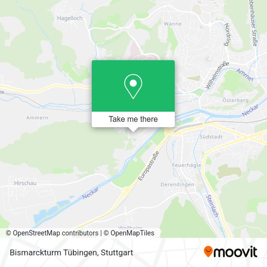Bismarckturm Tübingen map