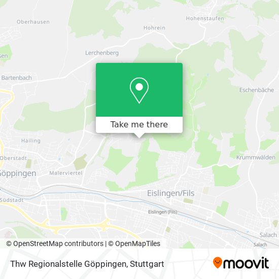 Thw Regionalstelle Göppingen map