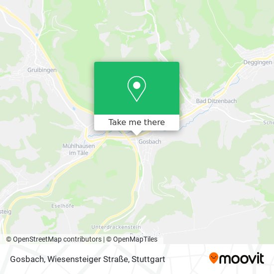 Карта Gosbach, Wiesensteiger Straße