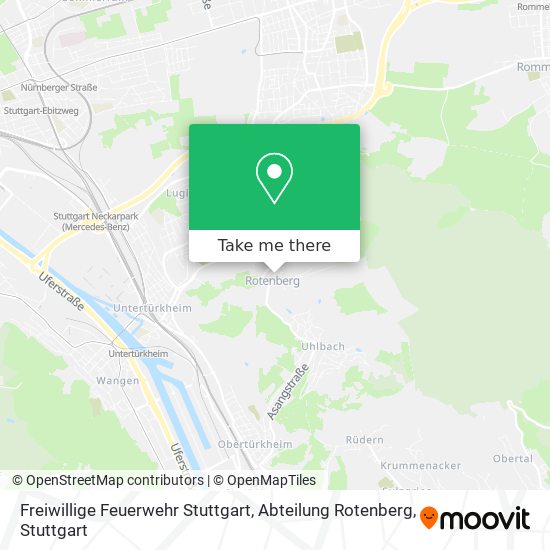 Карта Freiwillige Feuerwehr Stuttgart, Abteilung Rotenberg