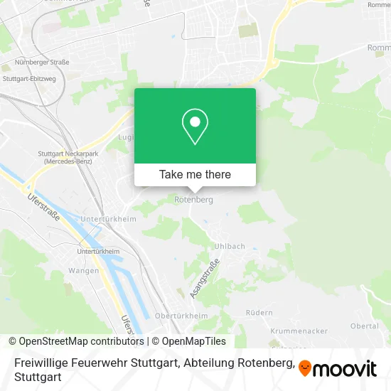 Карта Freiwillige Feuerwehr Stuttgart, Abteilung Rotenberg