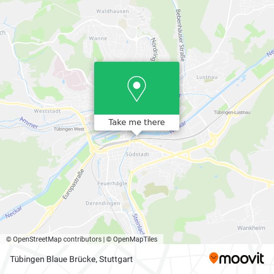 Tübingen Blaue Brücke map