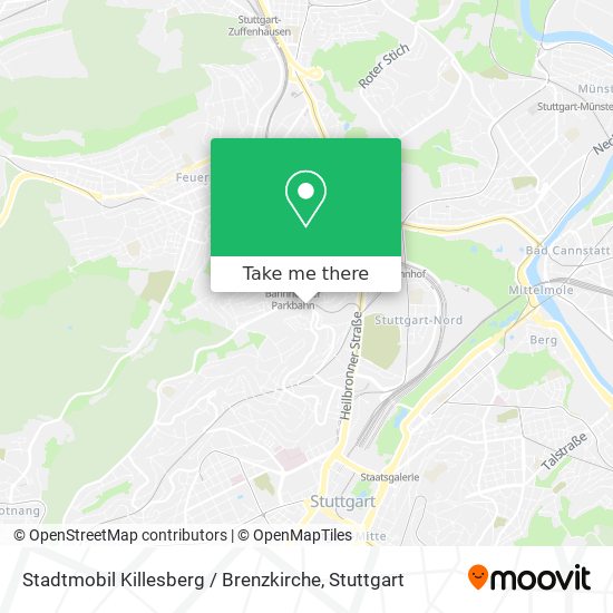Карта Stadtmobil Killesberg / Brenzkirche