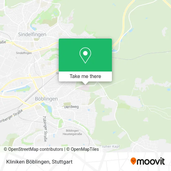 Карта Kliniken Böblingen