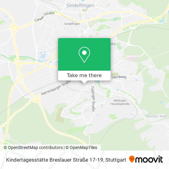 Карта Kindertagesstätte Breslauer Straße 17-19