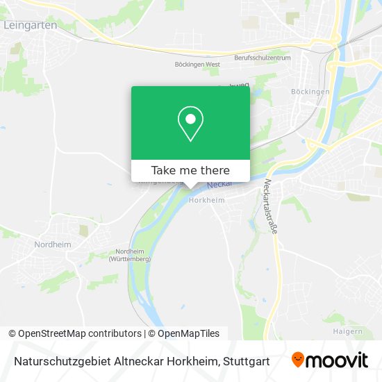 Naturschutzgebiet Altneckar Horkheim map