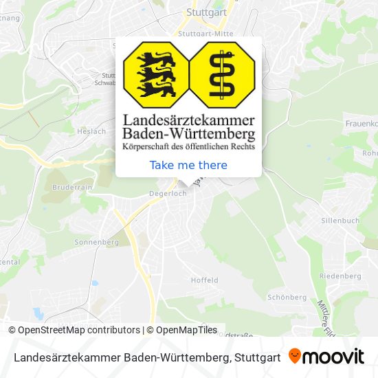 Landesärztekammer Baden-Württemberg map
