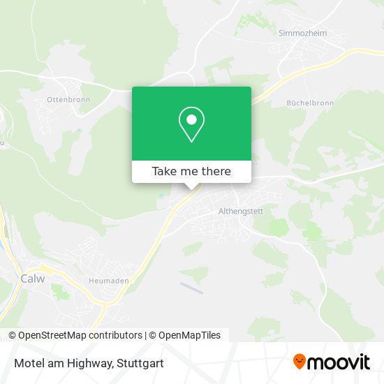 Motel am Highway map