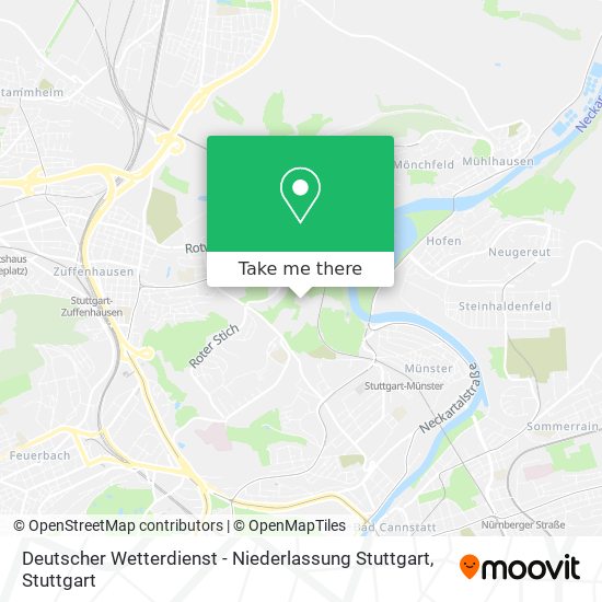 Карта Deutscher Wetterdienst - Niederlassung Stuttgart