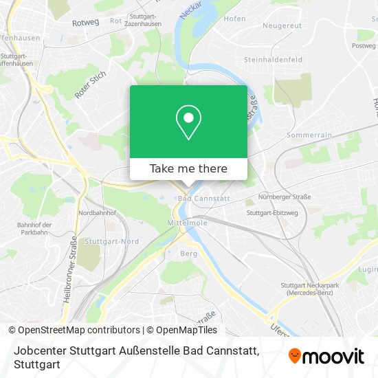 Jobcenter Stuttgart Außenstelle Bad Cannstatt map