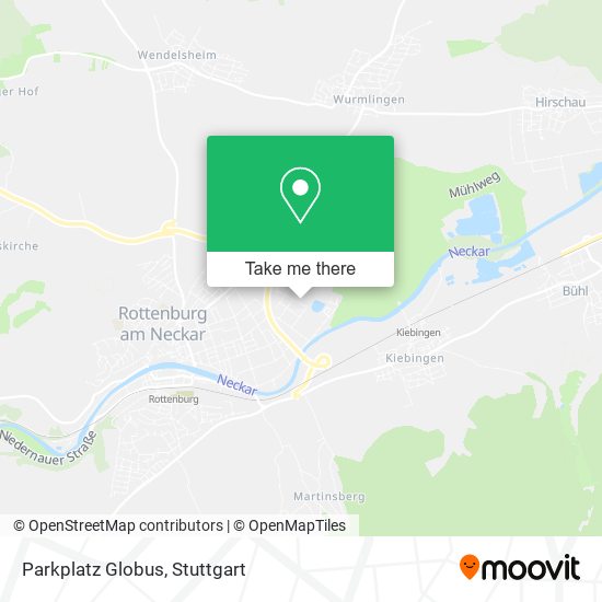 Parkplatz Globus map