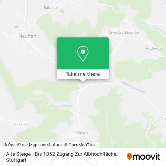 Карта Alte Steige - Bis 1852 Zugang Zur Albhochfläche