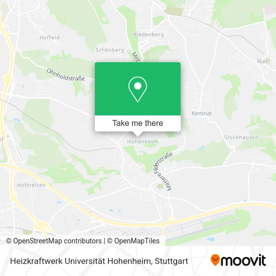 Карта Heizkraftwerk Universität Hohenheim