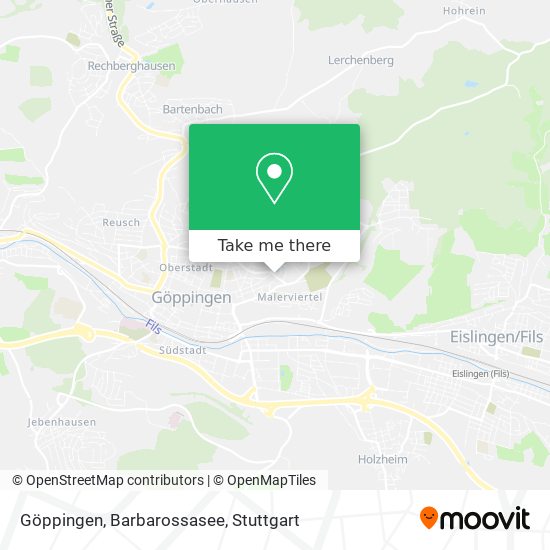 Göppingen, Barbarossasee map