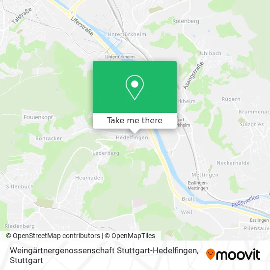 Карта Weingärtnergenossenschaft Stuttgart-Hedelfingen