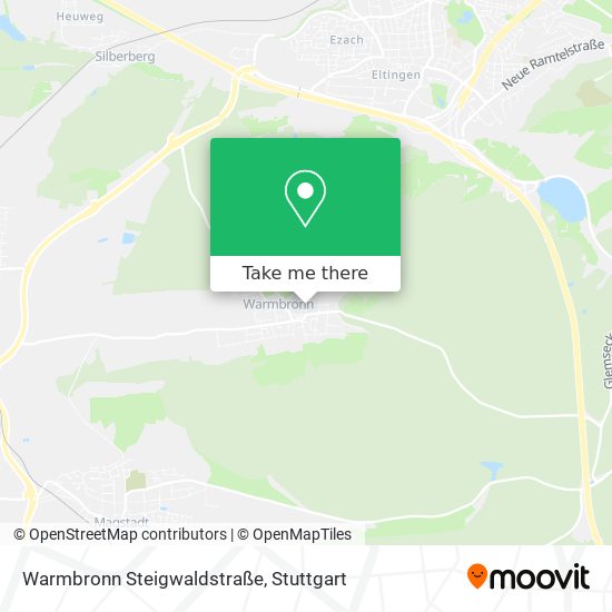 Карта Warmbronn Steigwaldstraße