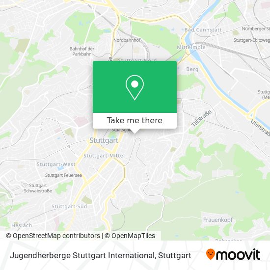 Jugendherberge Stuttgart International map