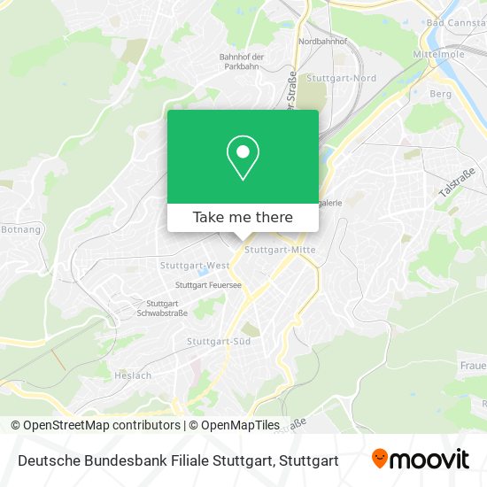 Deutsche Bundesbank Filiale Stuttgart map
