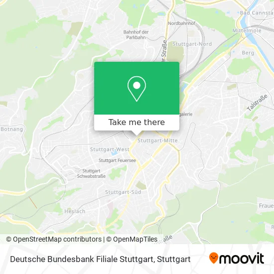 Карта Deutsche Bundesbank Filiale Stuttgart