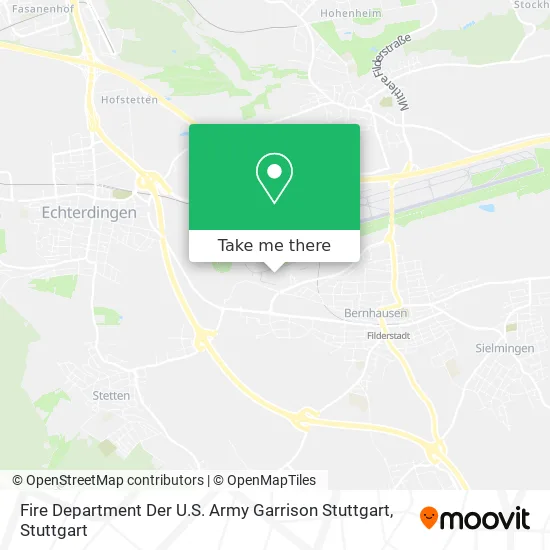 Карта Fire Department Der U.S. Army Garrison Stuttgart