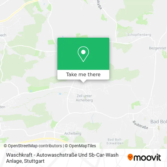 Карта Waschkraft - Autowaschstraße Und Sb-Car-Wash Anlage