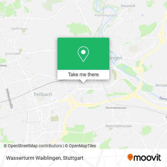 Wasserturm Waiblingen map