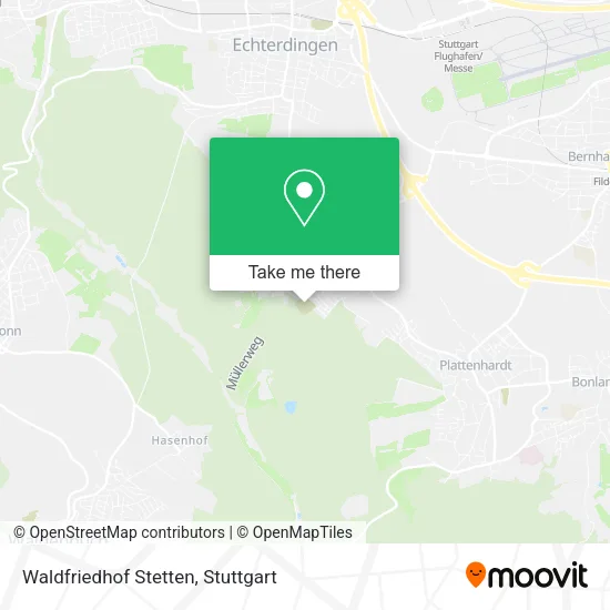 Карта Waldfriedhof Stetten