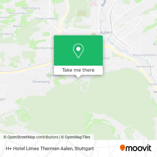 H+ Hotel Limes Thermen Aalen map