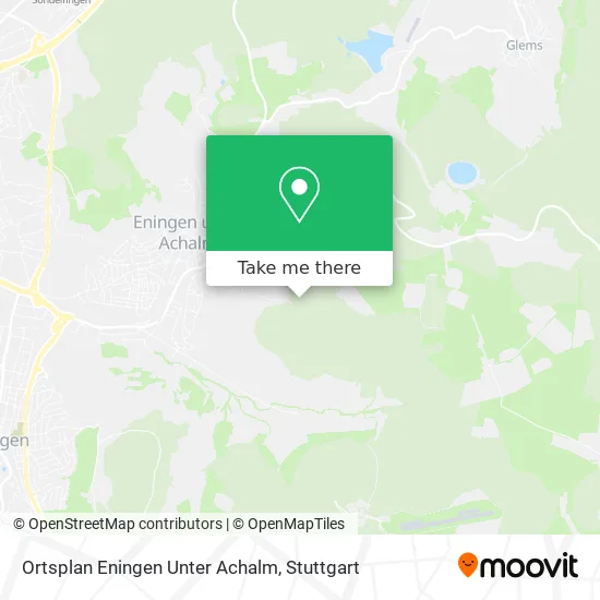 Карта Ortsplan Eningen Unter Achalm