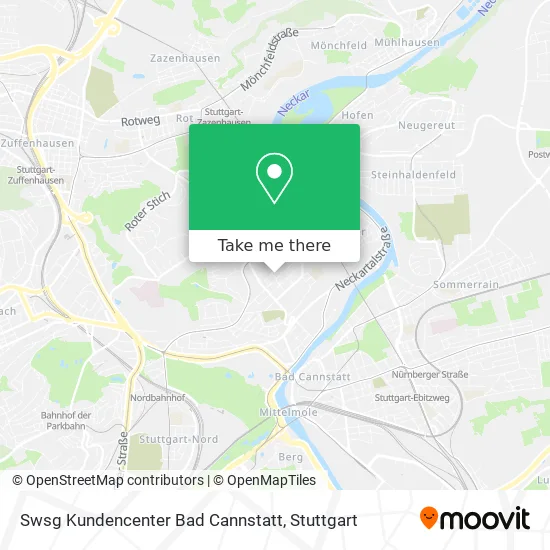 Карта Swsg Kundencenter Bad Cannstatt
