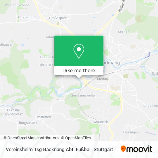 Vereinsheim Tsg Backnang Abt. Fußball map