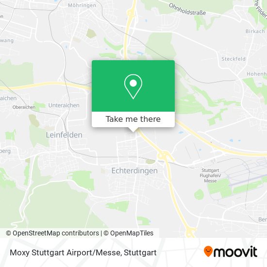 Moxy Stuttgart Airport/Messe map