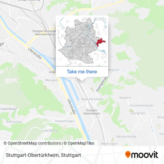 Stuttgart-Obertürkheim map