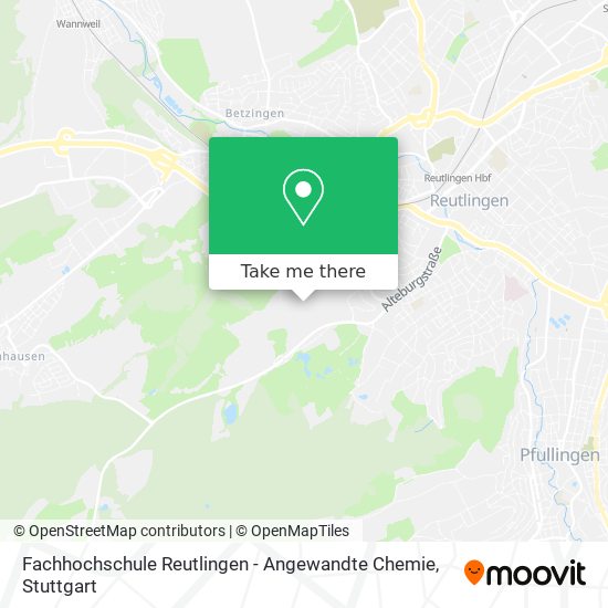 Fachhochschule Reutlingen - Angewandte Chemie map