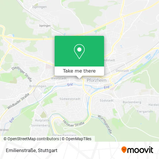 Карта Emilienstraße