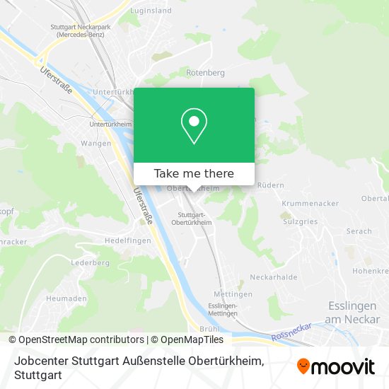 Jobcenter Stuttgart Außenstelle Obertürkheim map