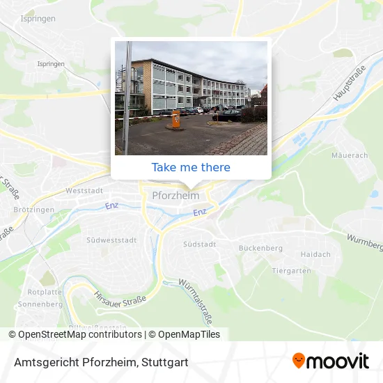 Карта Amtsgericht Pforzheim