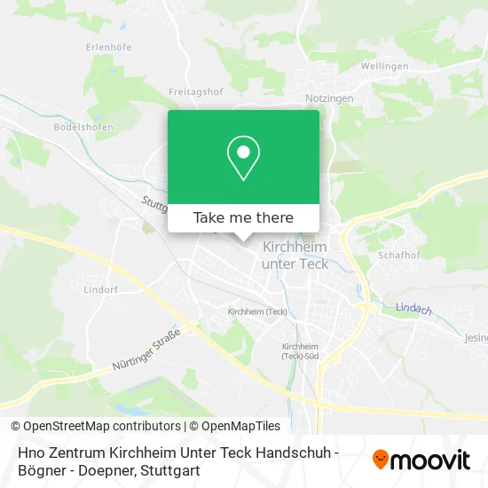 Карта Hno Zentrum Kirchheim Unter Teck Handschuh - Bögner - Doepner