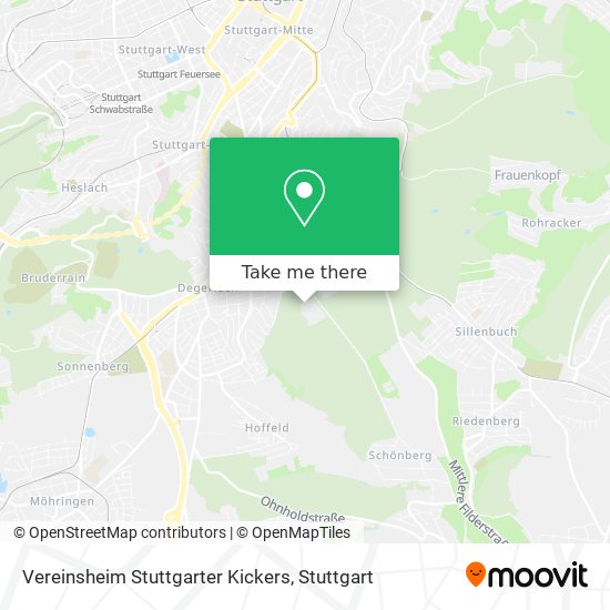 Карта Vereinsheim Stuttgarter Kickers