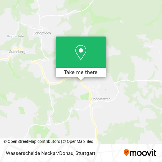 Карта Wasserscheide Neckar/Donau
