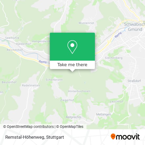 Remstal-Höhenweg map